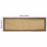 Area Rugs Grey 80 x 250 cm Jute 42010665