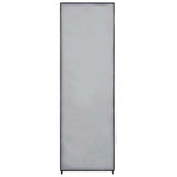 Wardrobe Grey Polyester, Iron Medium Collapsible Wardrobe 282460