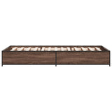 Bed Frame without Mattress Brown Oak 90x200 cm 845115