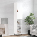 Highboard High Gloss White 34.5x34x180 cm Engineered Wood 3198955