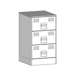 Bedside Cabinets 2 pcs White 34.5x39x62 cm Steel 841786
