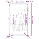 Garden Gate Anthracite 105x155 cm Steel Grass Design 153169