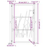 Garden Gate Anthracite 105x155 cm Steel Grass Design 153169