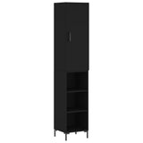 Highboard Black 34.5x34x180 cm Engineered Wood 3198978