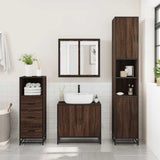 Bathroom Cabinet Brown Oak 35x37.5x100 cm Engineered Wood 849253