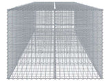 Gabion Basket with Cover 600x100x100 cm Galvanised Iron 3295200