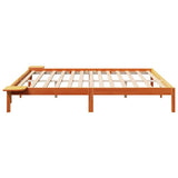 Bed Frame Wax Brown 180 x 200 cm Solid Pine Wood 873180