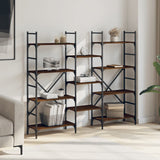 Bookshelf Brown Oak 160x28.5x136.5 cm Engineered Wood 838877