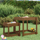 Sand Tables 2 pcs Honey Brown Solid Wood Pine 825054