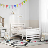 Bed Frame with Mattress White 80 x 200 cm Solid Pine Wood 3385947