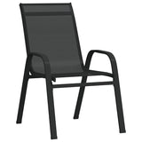 5 Piece Garden Dining Set Black 3095979