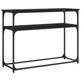Console Table Black 100x35.5x75 cm Engineered Wood 834065