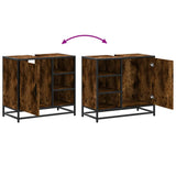 Bathroom Sink Cabinet Smoked Oak 65x33x60 cm Engineered Wood 849286