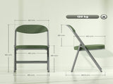 Set of Four Folding Corduroy Seat Chairs - Green T3398P377924