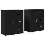 Sideboards 2 pcs Black 60x31x70 cm Engineered Wood 3276554