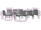 Garden Dining Set Black, Cream White 3213565