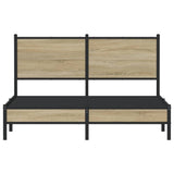 Metal Bed Frame without Mattress Sonoma Oak 140x200 cm 4007869