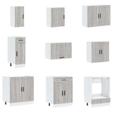 14 Piece Kitchen Cabinet Set Porto Grey Sonoma Engineered Wood 3314997