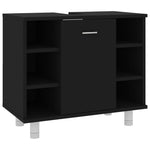 ZNTS Bathroom Cabinet Black 60x32x53.5 cm Engineered Wood 802634
