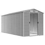 Garden Shed Light grey Galvanised Steel Large Garden Shed 3188246