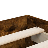 Bed Frame with Drawers without Mattress Smoked Oak 200x200 cm 3207249