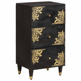Sideboard with Drawer Black 40 x 33 x 75 cm Solid Mango Wood 4018831