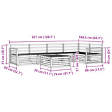 Outdoor Sofa Set 6 pcs Natural 3373509
