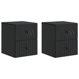 Wall-Mounted Bedside Cabinet 2 pcs Black 33 x 34.5 x 40 cm 898128