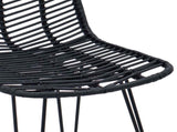 Bar Chair 2 pcs 44.5 x 54.5 x 97.5 cm Rattan and Iron 42011548