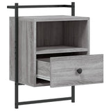 Bedside Cabinets Wall-mounted 2 pcs Grey Sonoma 40x30x61 cm Engineered Wood 833440