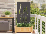 Garden Privacy Screen Black 50 x 140 cm Cold-rolled steel 876308