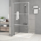 Walk-in Shower Wall Silver 100x195 cm Clear ESG Glass 152117