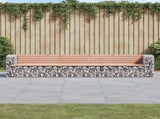 Garden Bench Wooden Solid Douglas Fir wood, Galvanised Steel Large 3196255