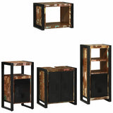 Bathroom Furniture Set 4 pcs Multicolour Solid Reclaimed Wood 3305673