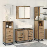 Bathroom Furniture Set 3 pcs Artisan Oak Engineered Wood 3402382
