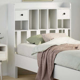 Headboard with Storage White 75 cm Solid Wood Pine 855527