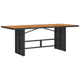 Garden Dining Set 9 pcs Black and Brown Poly Rattan 3365432