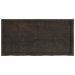 Table Top Dark Brown 120x60x cm Treated Solid Wood Oak 3156439