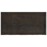 Table Top Dark Brown 120x60x cm Treated Solid Wood Oak 3156439