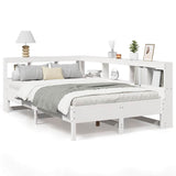 Bookcase Bed without Mattress White 120x200 cm Solid Wood Pine 3324425