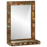 Bathroom Mirror Brown 50 x 22 x 70 cm Solid Reclaim Wood 4016737