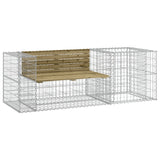 Garden Bench with Gabion Basket Impregnated Wood Pine 3196244