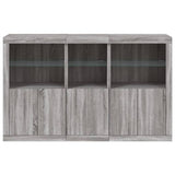 Sideboard with LED Lights Grey Sonoma 162x37x100 cm 3209147