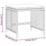 Garden Stools with Cushions 4 pcs Black 41x41x36 cm Poly Rattan 365049