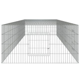4-Panel Rabbit Cage 433x109x54 cm Galvanised Iron 171565