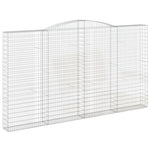 Arched Gabion Basket 400x30x220/240 cm Galvanised Iron 153531