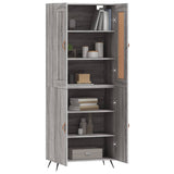 Highboard Grey Sonoma 69.5x34x180 cm Engineered Wood 3199535