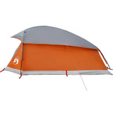 Camping Tent Dome 1-Person Grey and Orange Waterproof 94790