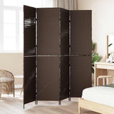 Room Divider Folding Manual Brown 195 x 180 cm Poly Rattan 42003673