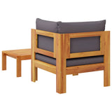 2 Piece Garden Sofa Set with Cushions Solid Wood Acacia 367632